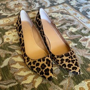 J Crew leopard kitten heels. EUC. Smoke free home